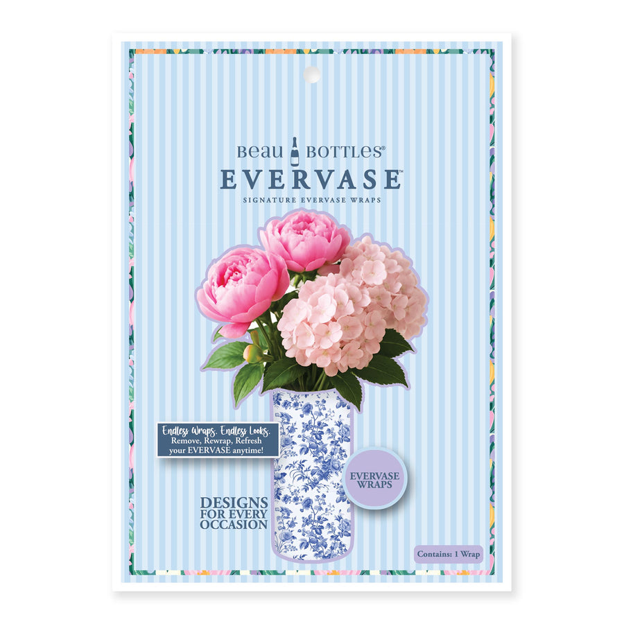 Blue Florals Designer Wrap on EVERVASE