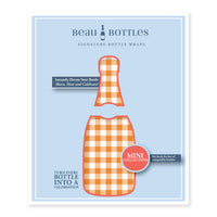 Thumbnail for Orange and White Gingham Mini Bottle Wrap Set on Mini La Marca Prosecco