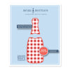 Red and White Gingham Mini Bottle Wrap Set on Mini La Marca Prosecco