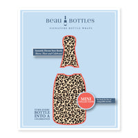 Thumbnail for Tan Leopard Mini Bottle Wrap Set on Mini La Marca Prosecco