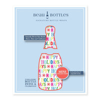 Thumbnail for Happy Holidays Mini Bottle Wrap Set on Mini La Marca Prosecco