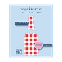 Thumbnail for Red and White Gingham Bottle Wrap on La Marca Prosecco