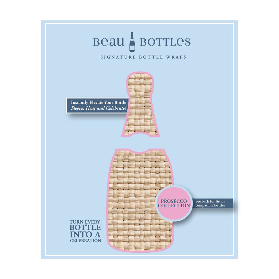 Honey Rattan Weave Bottle Wrap on La Marca Prosecco