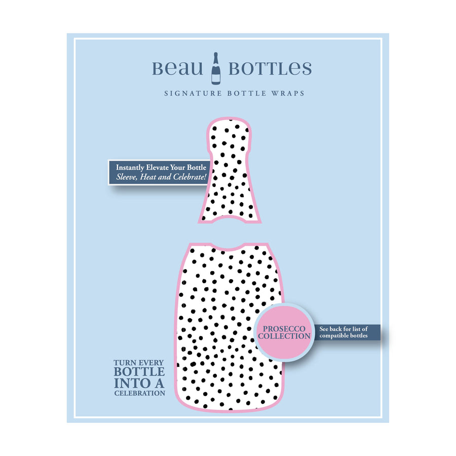 Beau Bottles Black and White Dots - Prosecco Collection