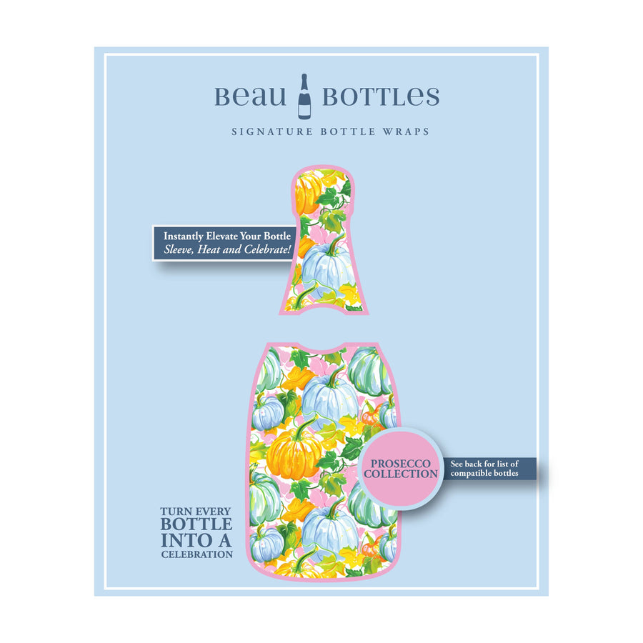 Beau Bottles Orange and Blue Pumpkins- Prosecco Collection
