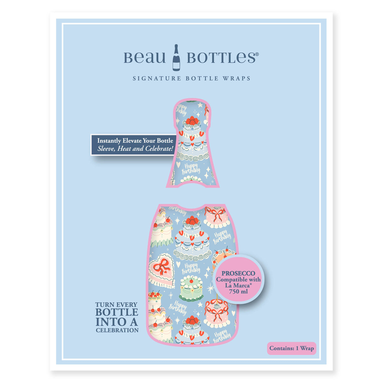 Beau Bottles Birthday Patisserie- Prosecco Collection