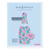Thumbnail for Blushing Tulip Garden Prosecco Bottle Wrap bottle wrap on a La Marca prosecco bottle (view 5)