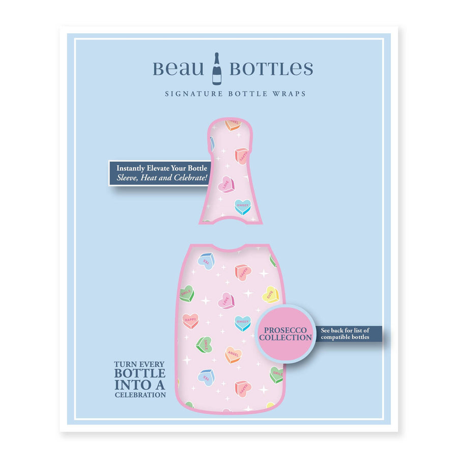 Beau Bottles Limited Edition Conversation Hearts  - Prosecco Collection