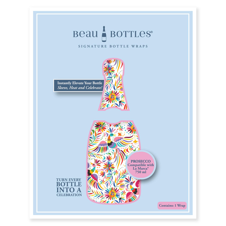 Beau Bottles Fiesta Otomi Floral- Prosecco Collection