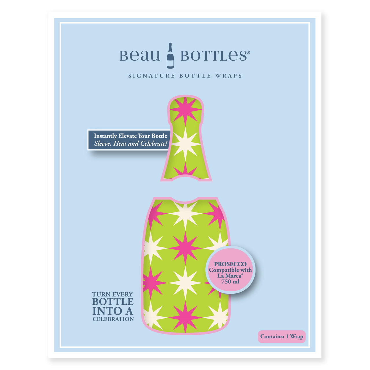 Beau Bottles Lime Starburst- Prosecco Collection
