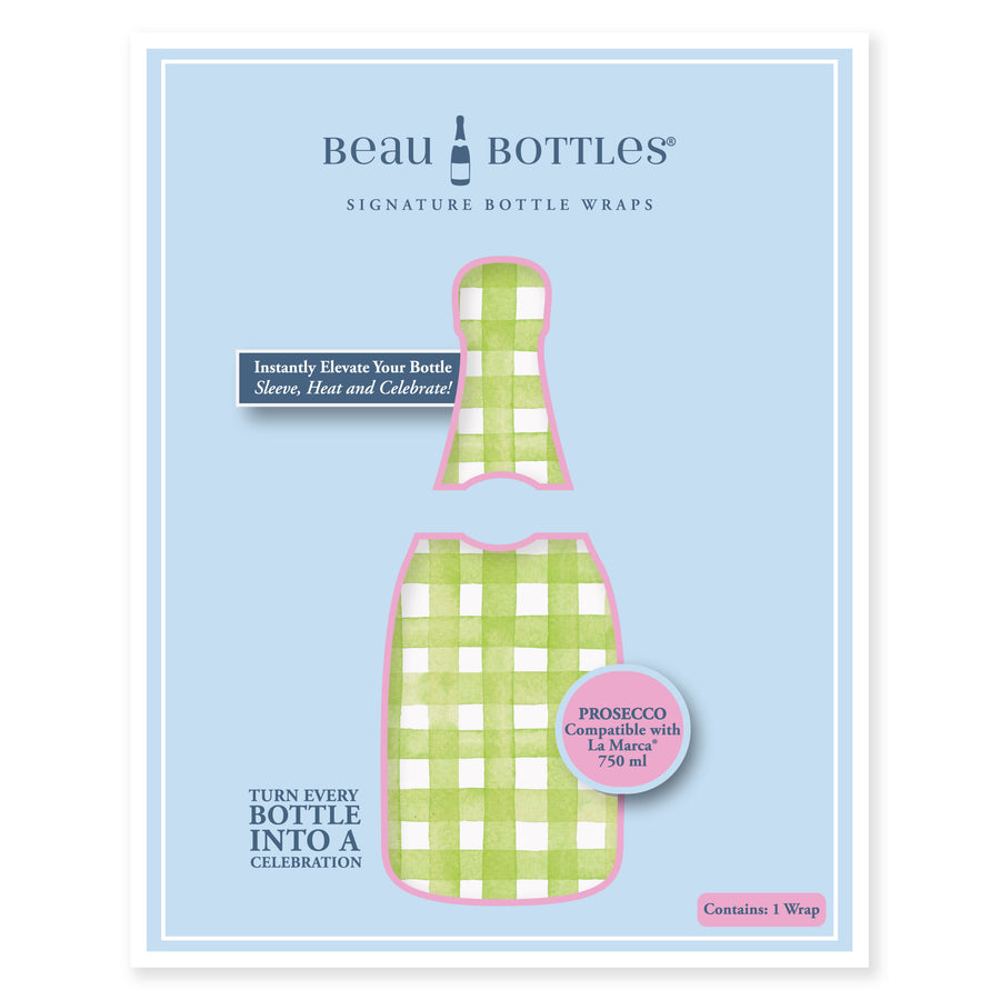 Beau Bottles Matcha Lemonade Picnic Gingham- Prosecco Collection