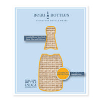 Thumbnail for Honey Rattan Weave– Champagne Collection Bottle Wrap on Champagne Bottle