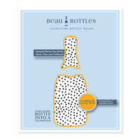 Thumbnail for Black and White Dots – Champagne Collection Bottle Wrap on Champagne Bottle