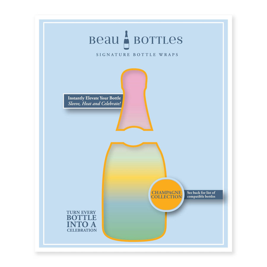 Sheridan French Collection - Bubblegum Ombre Bottle Wrap on Champagne Bottle