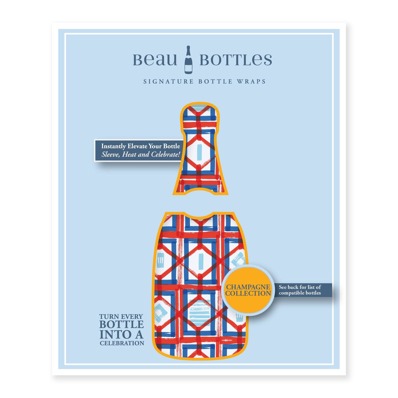 Sheridan French Collection - Liberty Picnic Bottle Wrap on Champagne Bottle