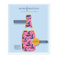 Thumbnail for Preppy Halloween Witch Hats Bottle Wrap on Champagne Bottle