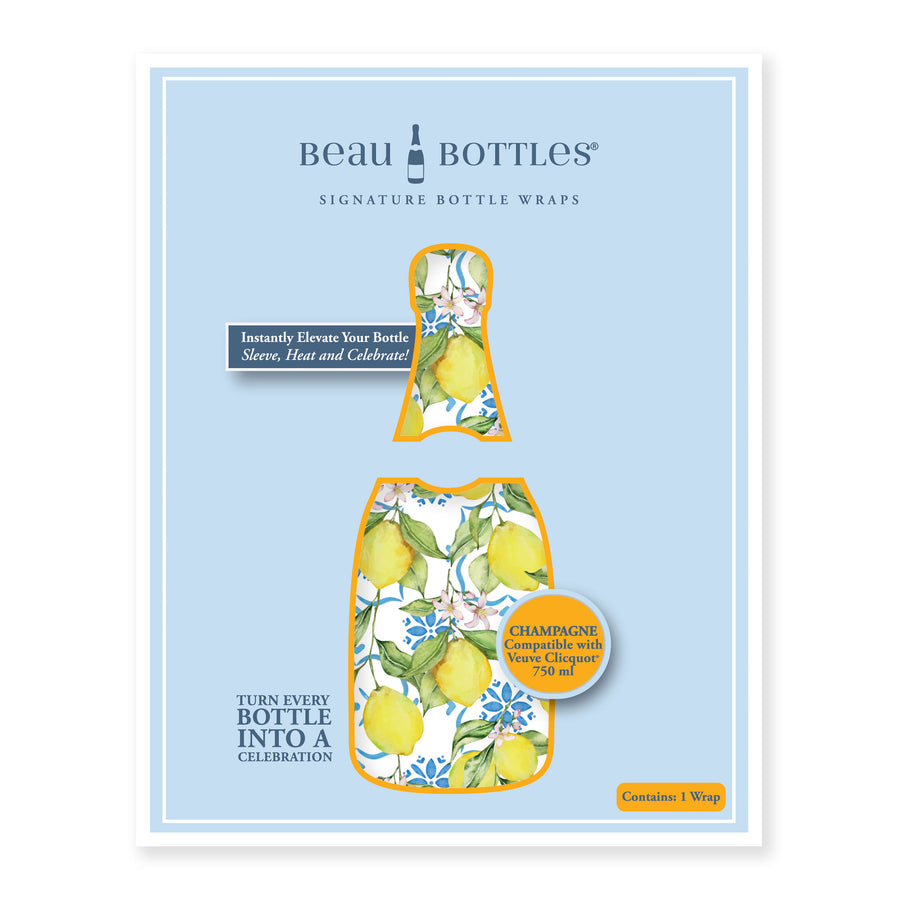Amalfi Lemon Champagne Bottle Wrap