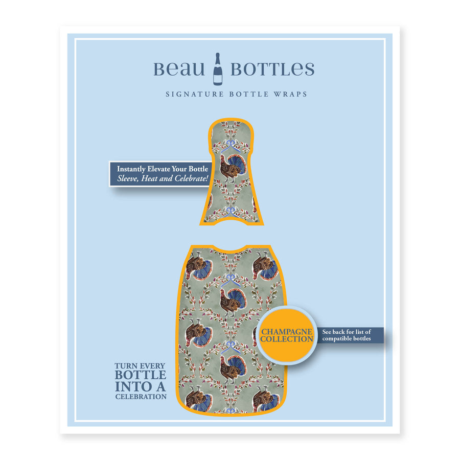 Beau Bottles Autumn Turkey Trellis - Champagne Collection