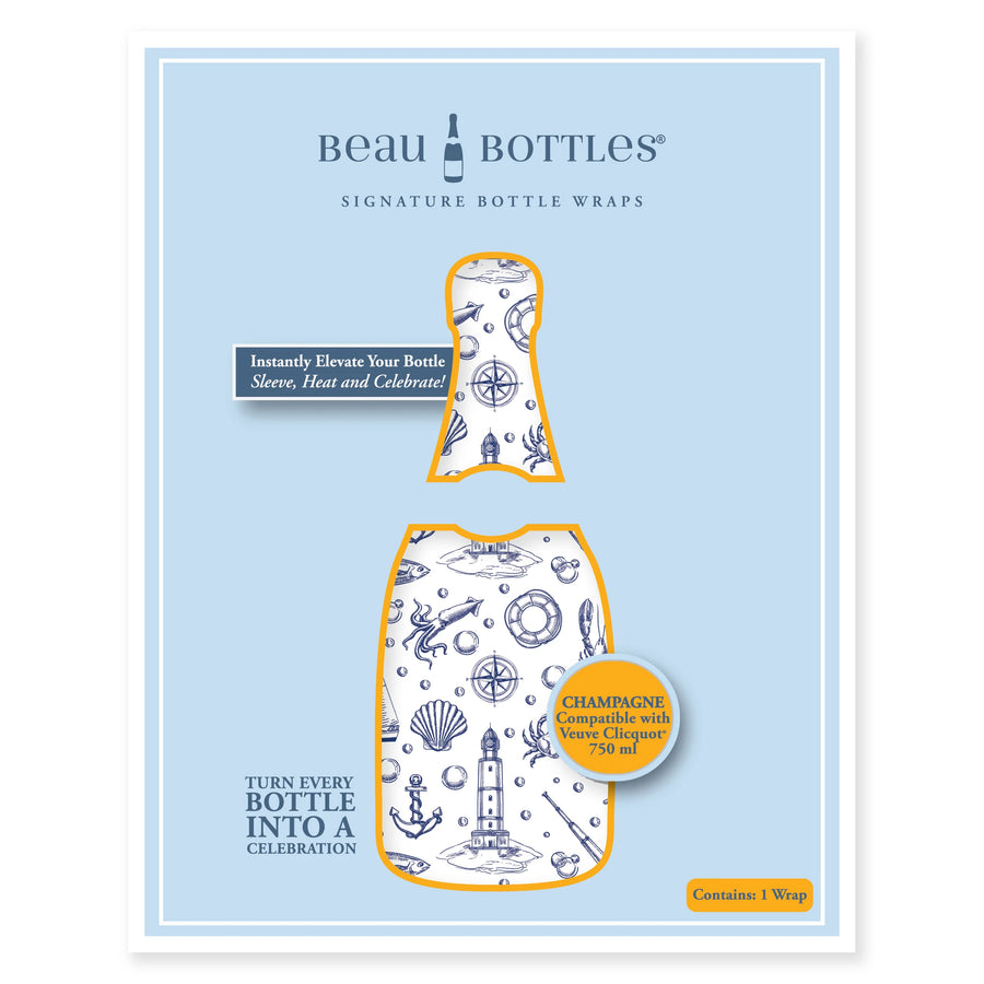 Beau Bottles Blue and White Yacht- Champagne Collection