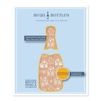 Thumbnail for Gingerbread Village Bottle Wrap on Champagne Bottle