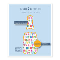 Thumbnail for Happy Holidays Bottle Wrap on Champagne Bottle