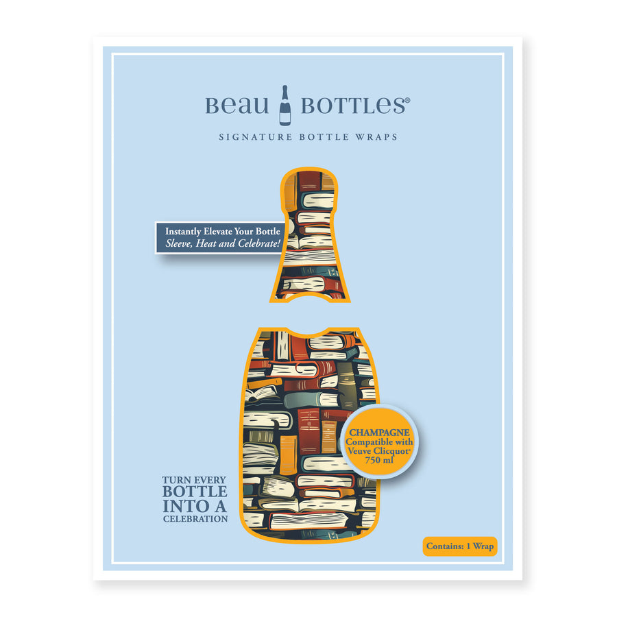 Library Champagne Bottle Wrap