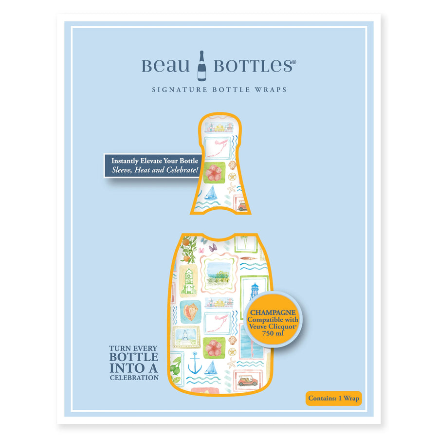 Beau Bottles Little Blue Designs From FL with Love- Champagne Collection