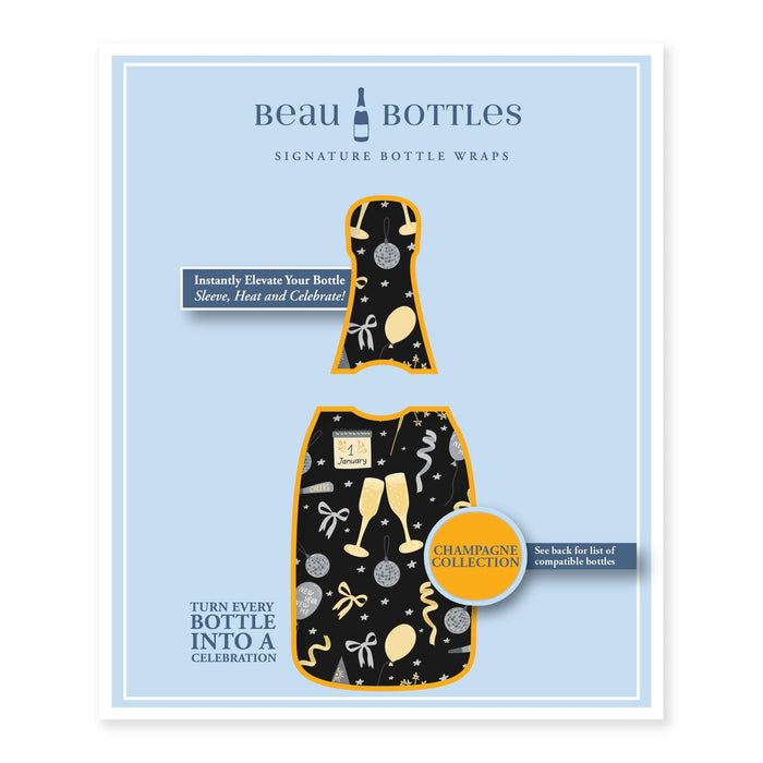 NYE Celebration Champagne Bottle Wrap — 360 view