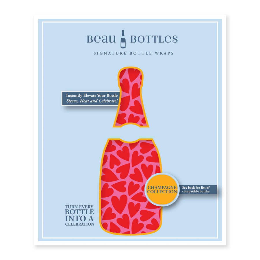 Pop Hearts Bottle Wrap on Champagne Bottle