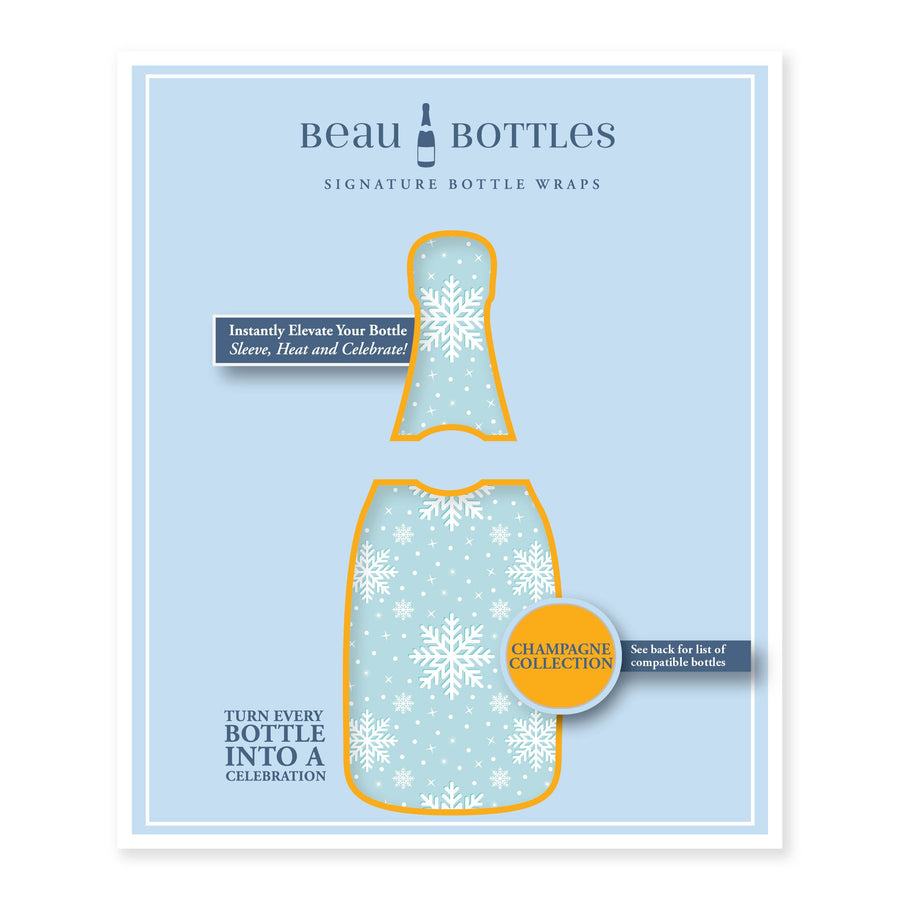 Beau Bottles Snowflakes- Champagne Collection