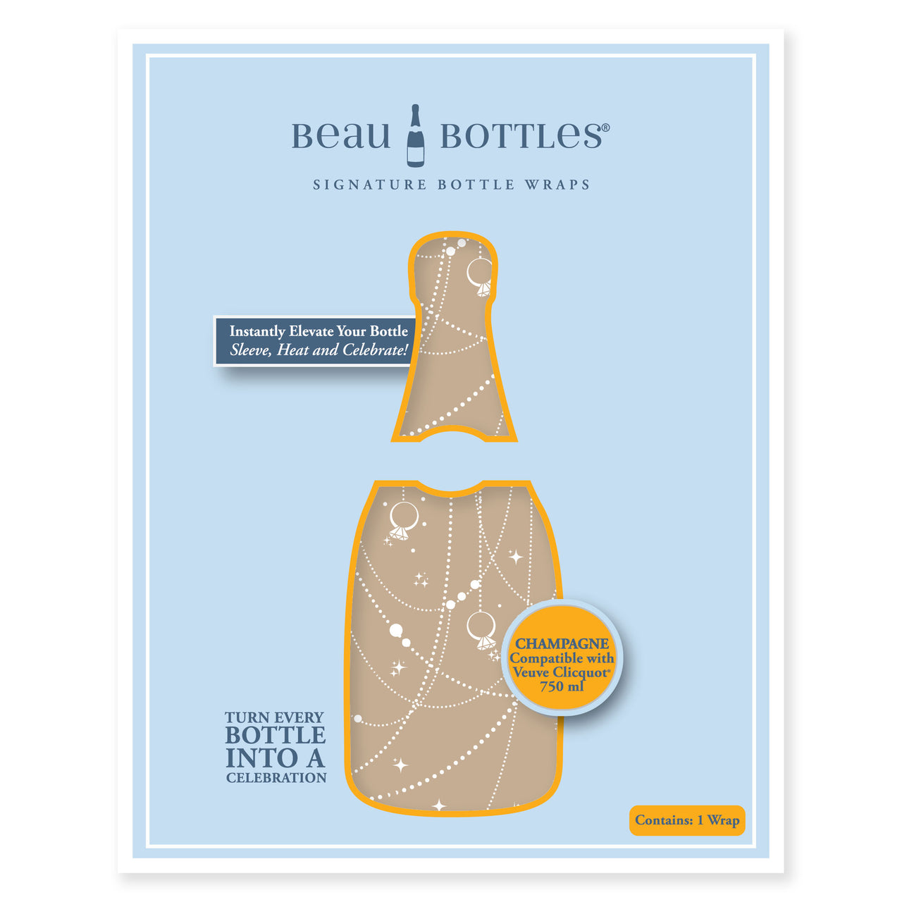 Beau Bottles Taupe Pearls and Prosecco - Champagne Collection