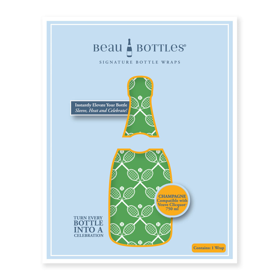 Preppy Tennis Match Champagne Bottle Wrap