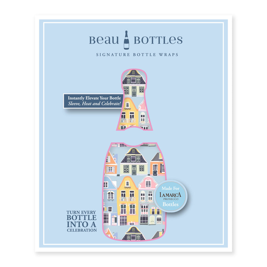 Beau Bottles Blue Row Houses - Prosecco Collection