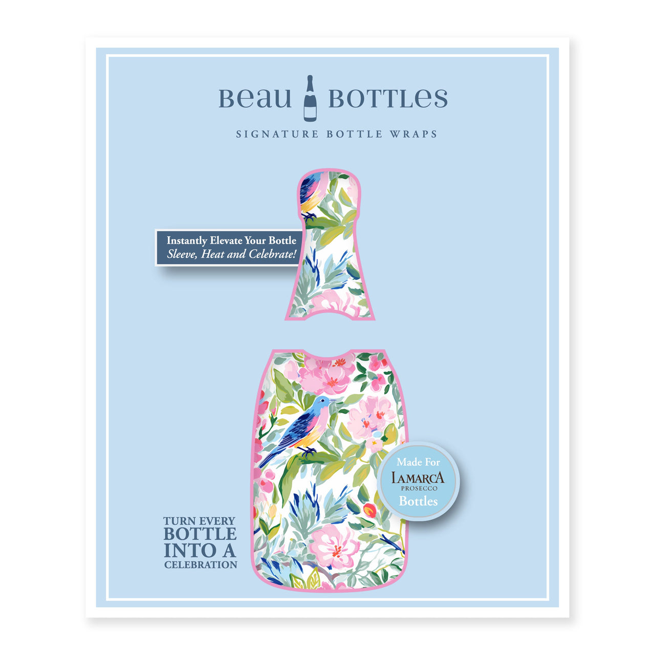Springtime Serenade Bottle Wrap on La Marca Prosecco