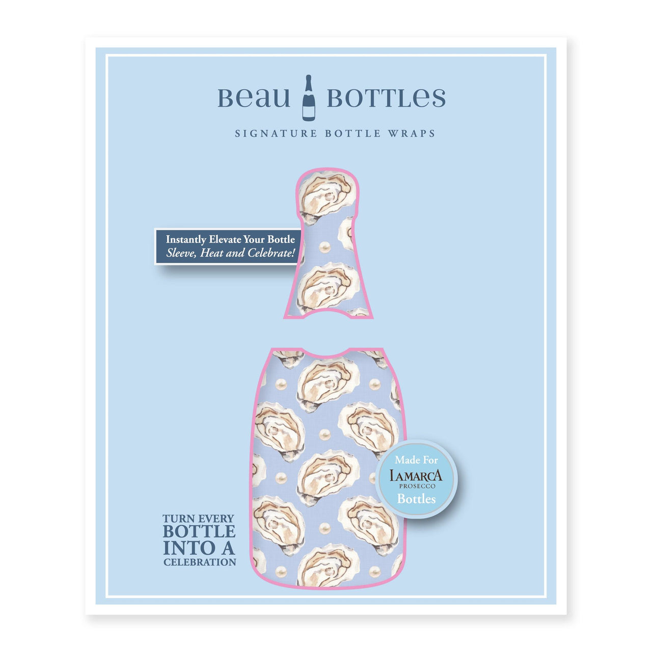 Charleston Tide Bottle Wrap on La Marca Prosecco