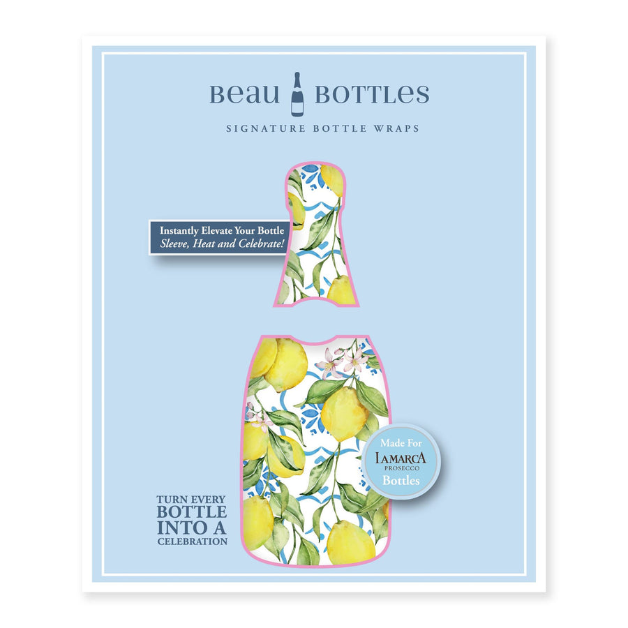 Amalfi Lemon Bottle Wrap on La Marca Prosecco