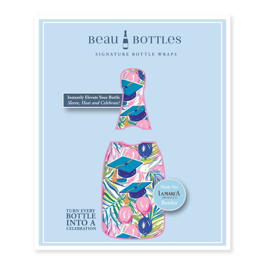 Pink Graduation Bottle Wrap on La Marca Prosecco
