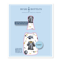 Thumbnail for Black and Gold Graduation Bottle Wrap on La Marca Prosecco