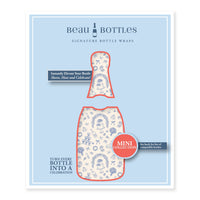 Thumbnail for Blue & Ivory WeddingToile Mini Bottle Wrap Set on Mini La Marca Prosecco