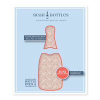 Thumbnail for Blush Lace Florals Mini Bottle Wrap Set on Mini La Marca Prosecco
