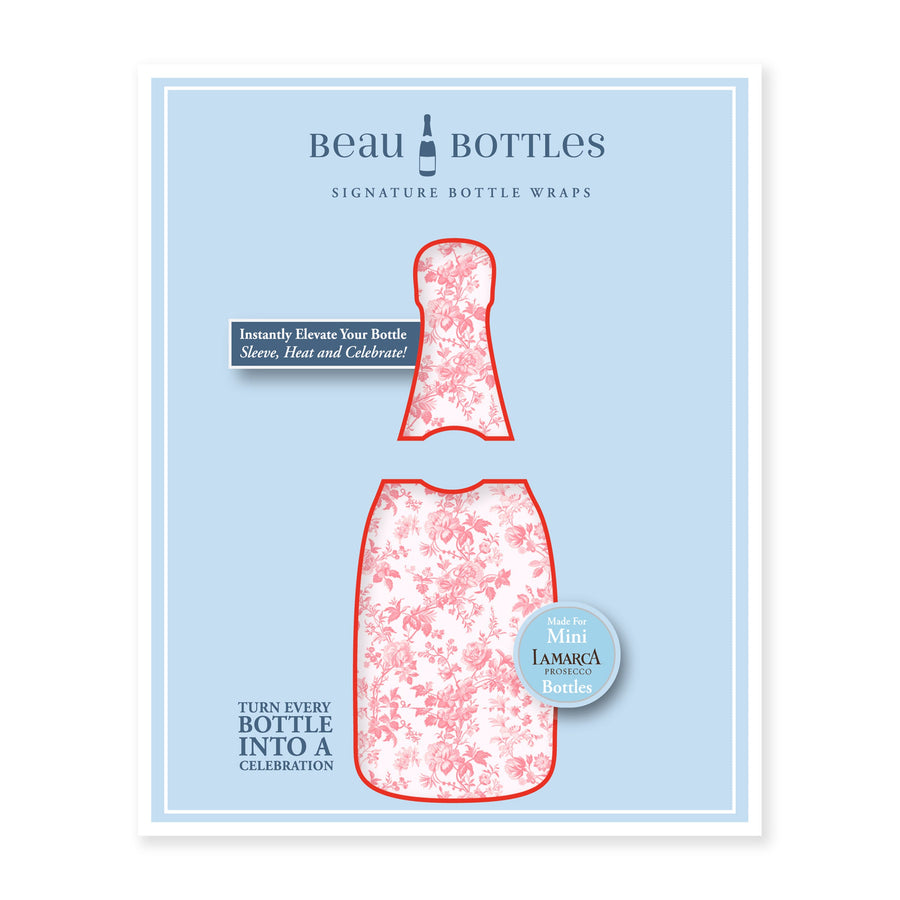 Beau Bottles Pink Floral - MINI Prosecco Collection - Six Pack