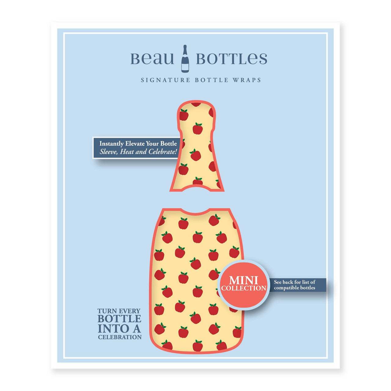 Teacher's Apple Mini Bottle Wrap Set on Mini La Marca Prosecco
