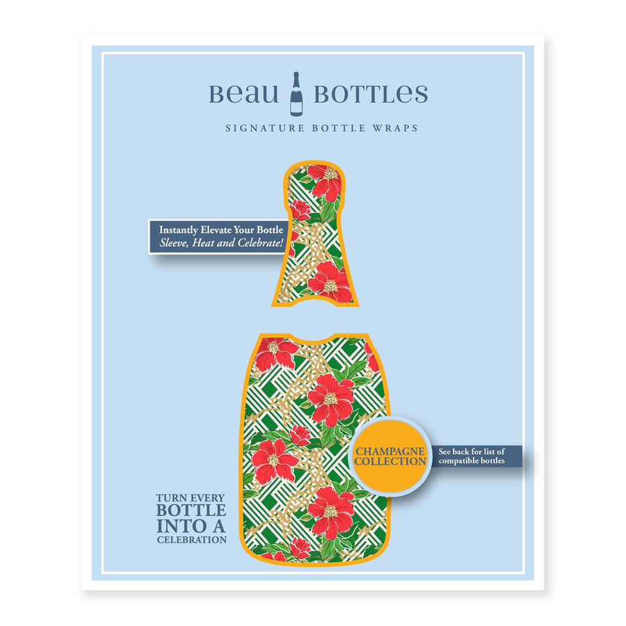 Beau Bottles Poinsetta Trellis - Champagne Collection