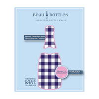 Thumbnail for Purple and White Gingham Bottle Wrap on La Marca Prosecco
