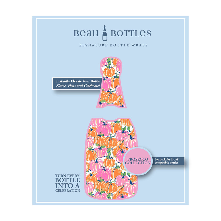 Beau Bottles Pink and Orange Pumpkins - Prosecco Collection