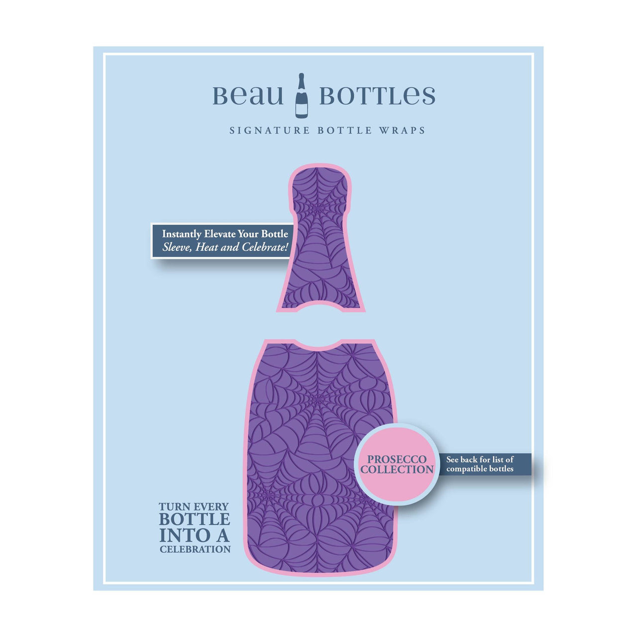 Twilight Web Bottle Wrap on La Marca Prosecco