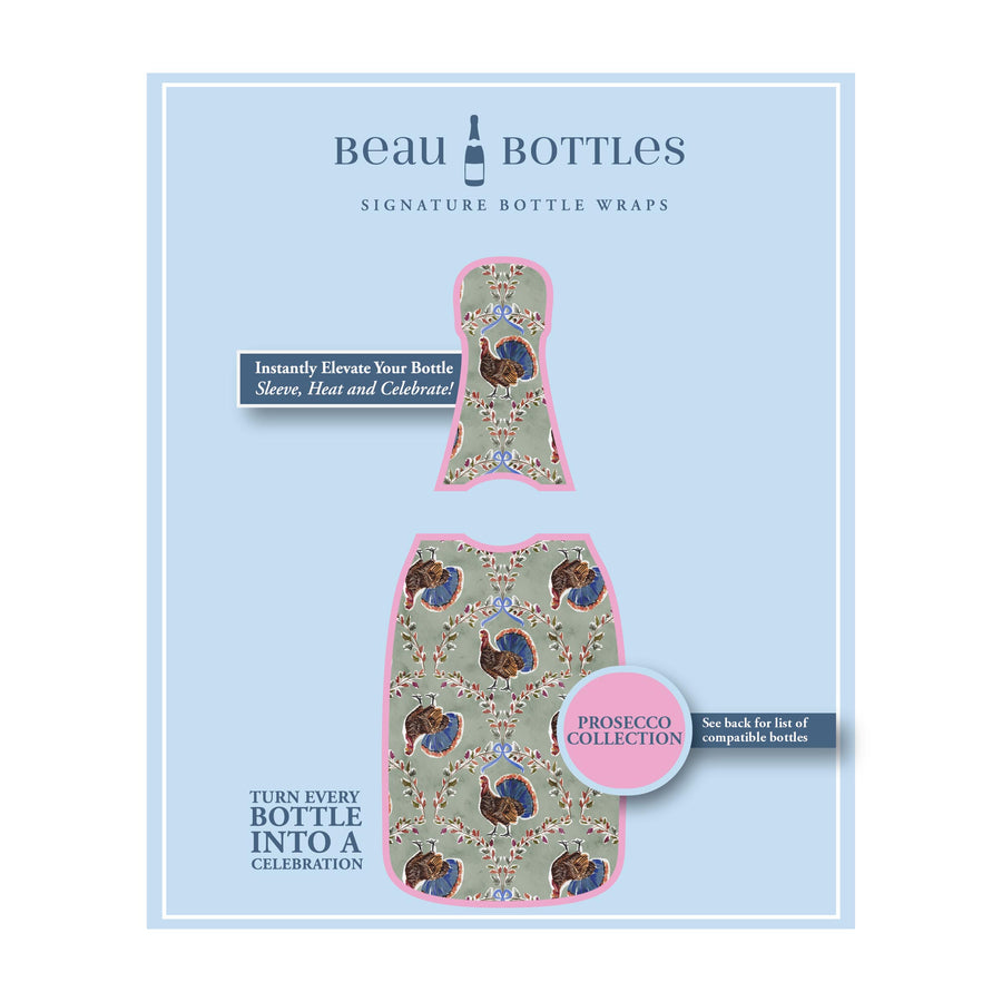 Beau Bottles Autumn Turkey Trellis - Prosecco Collection