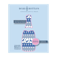 Thumbnail for Blue and White Knitted Ski Bottle Wrap on La Marca Prosecco