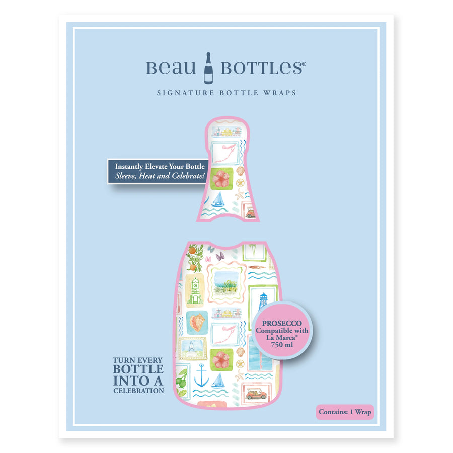 Beau Bottles Little Blue Designs From FL with Love - Prosecco Collection — 360 view