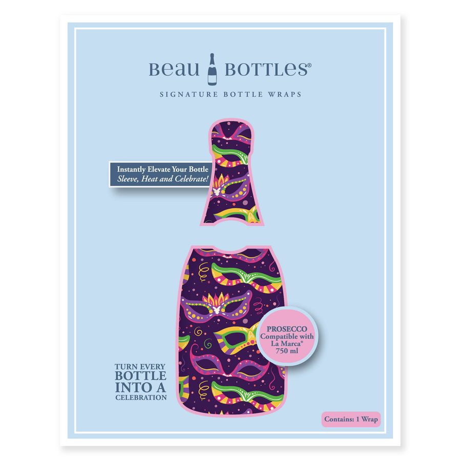 Beau Bottles Limited Edition Mardi Masquerade - Prosecco Collection